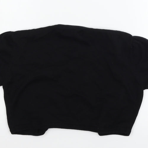 Roch j Womens Black  Knit Shrug Jumper Size 12
