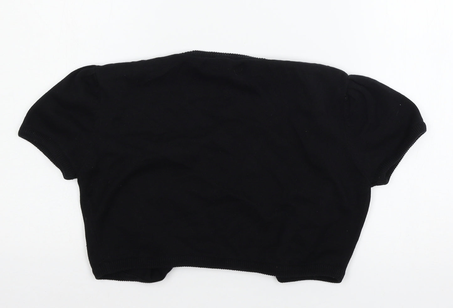 Roch j Womens Black  Knit Shrug Jumper Size 12