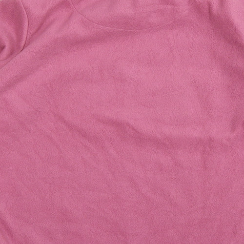 Love to Lou Womens Pink Geometric Fleece Top Pyjama Pants Size 10  - Sleep Queen