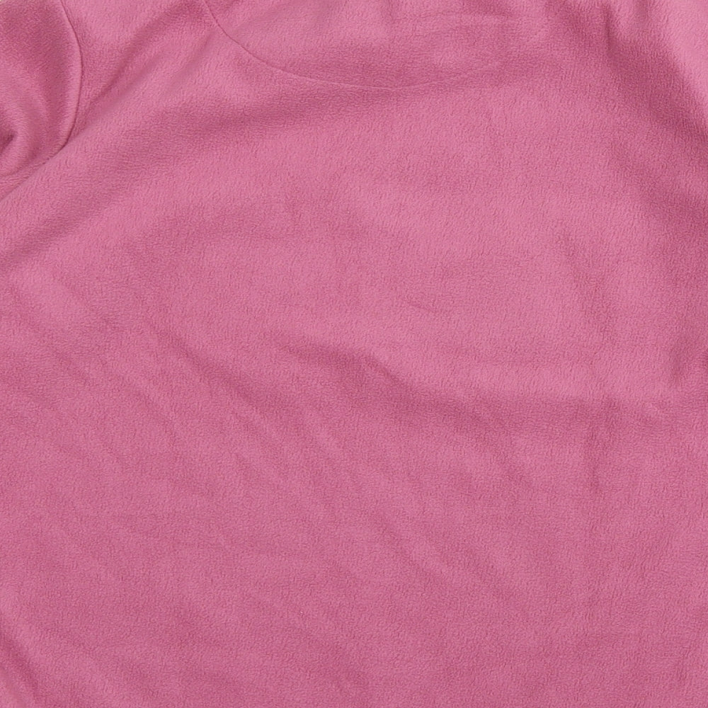 Love to Lou Womens Pink Geometric Fleece Top Pyjama Pants Size 10  - Sleep Queen