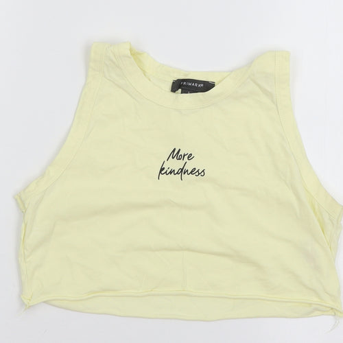 Primark Womens Yellow  Jersey Basic Tank Size 10  - More Kind