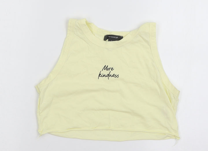 Primark Womens Yellow Jersey Basic Tank Size 10 - More Kind