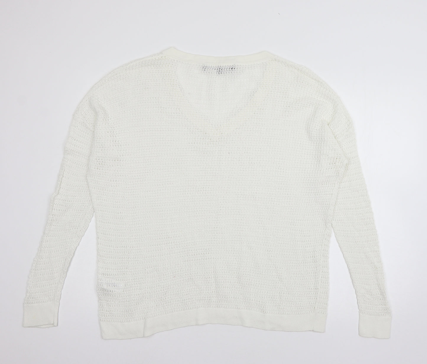 rench Womens White  Knit Pullover Jumper Size M