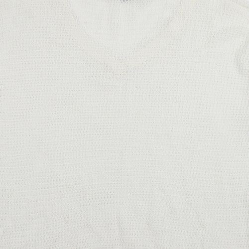 rench Womens White  Knit Pullover Jumper Size M