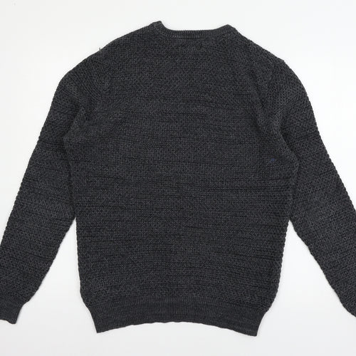 MArks Mens Blue  Knit Pullover Jumper Size M