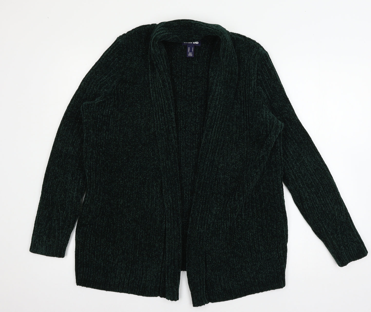 Lands'  Womens Green  Knit Cardigan Jumper Size M