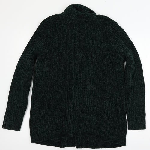 Lands'  Womens Green  Knit Cardigan Jumper Size M