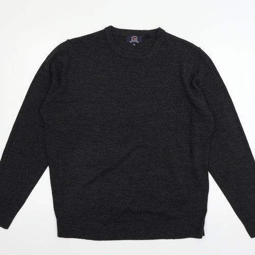 Hudson Har Mens Grey  Knit Pullover Jumper Size M