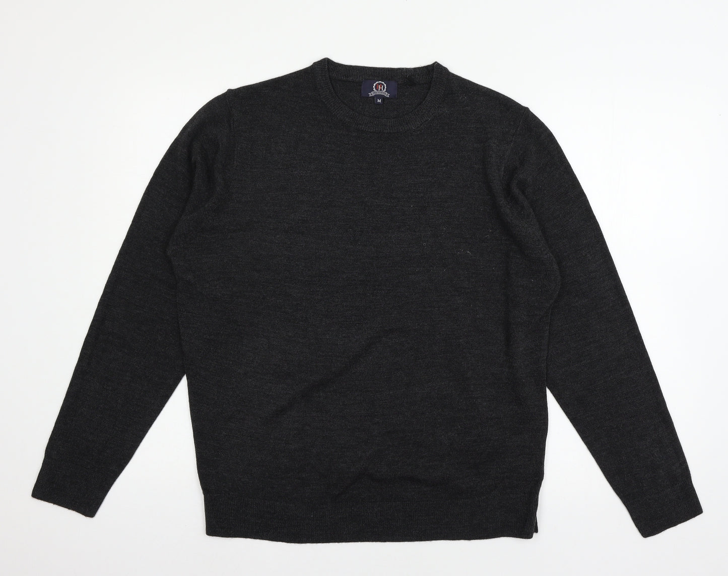Hudson Har Mens Grey  Knit Pullover Jumper Size M