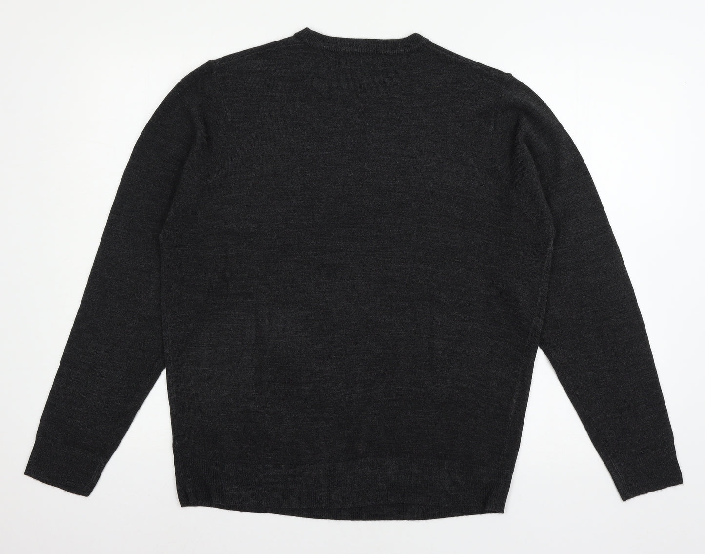 Hudson Har Mens Grey  Knit Pullover Jumper Size M