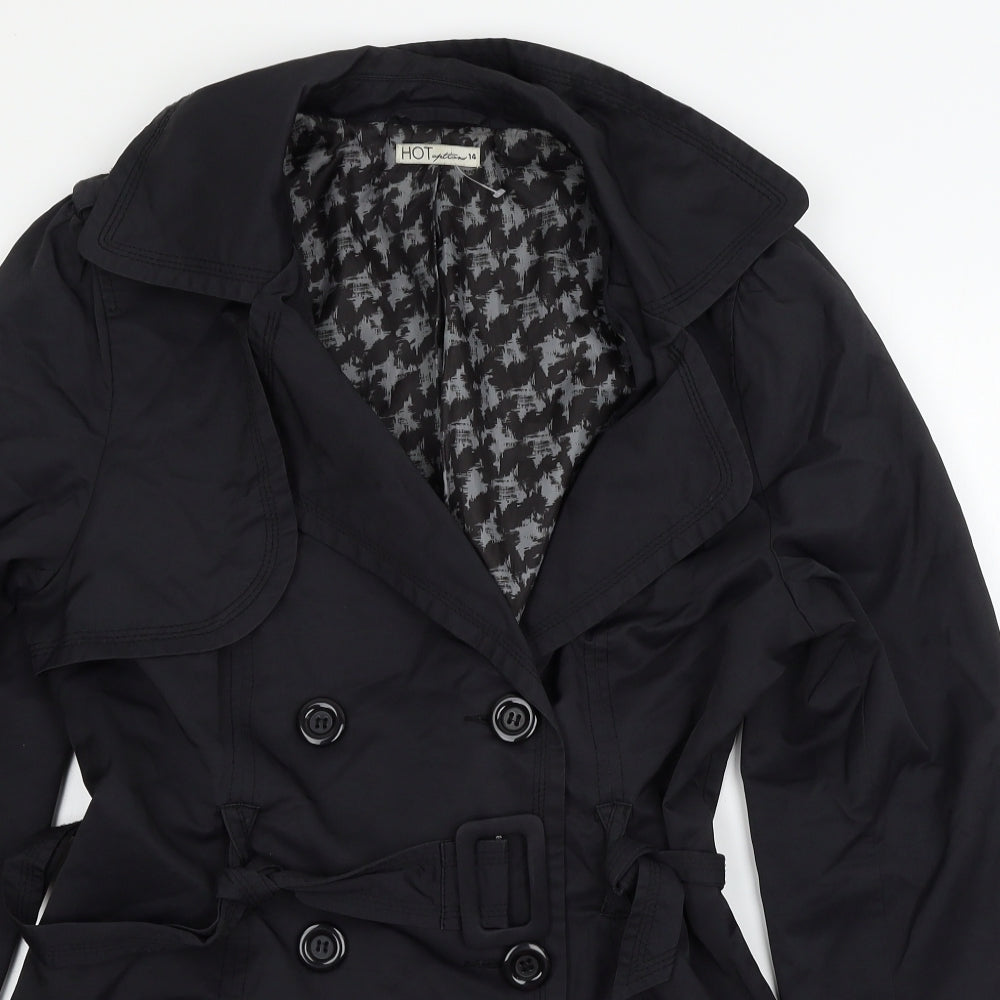 Hot option Womens Black   Overcoat Coat Size 14