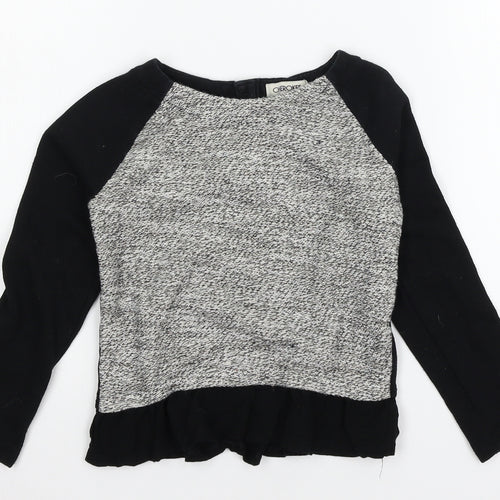 Cherokee Girls Black  Jersey Pullover Sweatshirt Size 6 Years