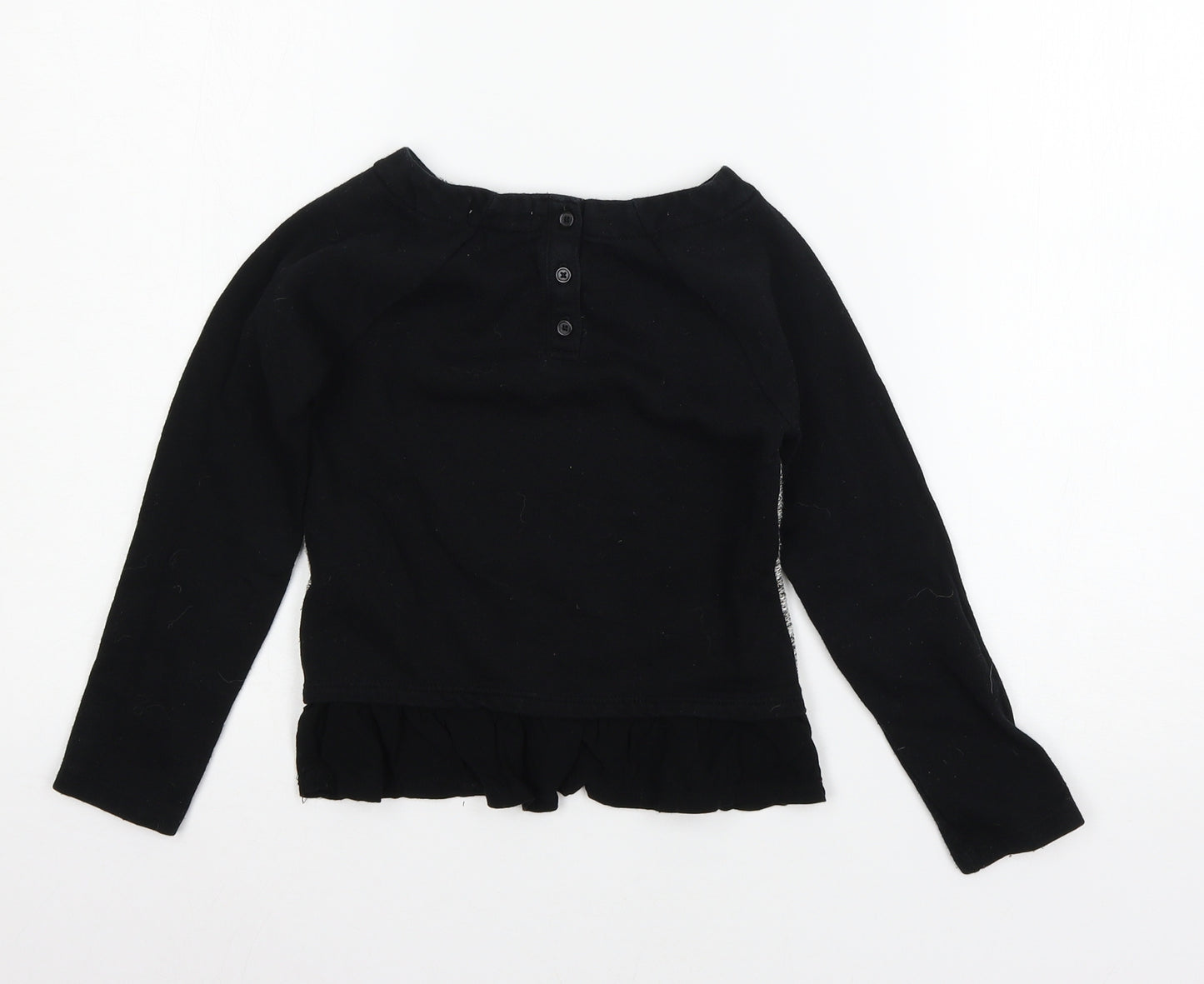Cherokee Girls Black  Jersey Pullover Sweatshirt Size 6 Years