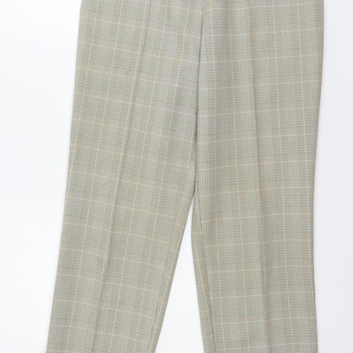 MArks Womens Beige Check  Trousers  Size 12 L30 in