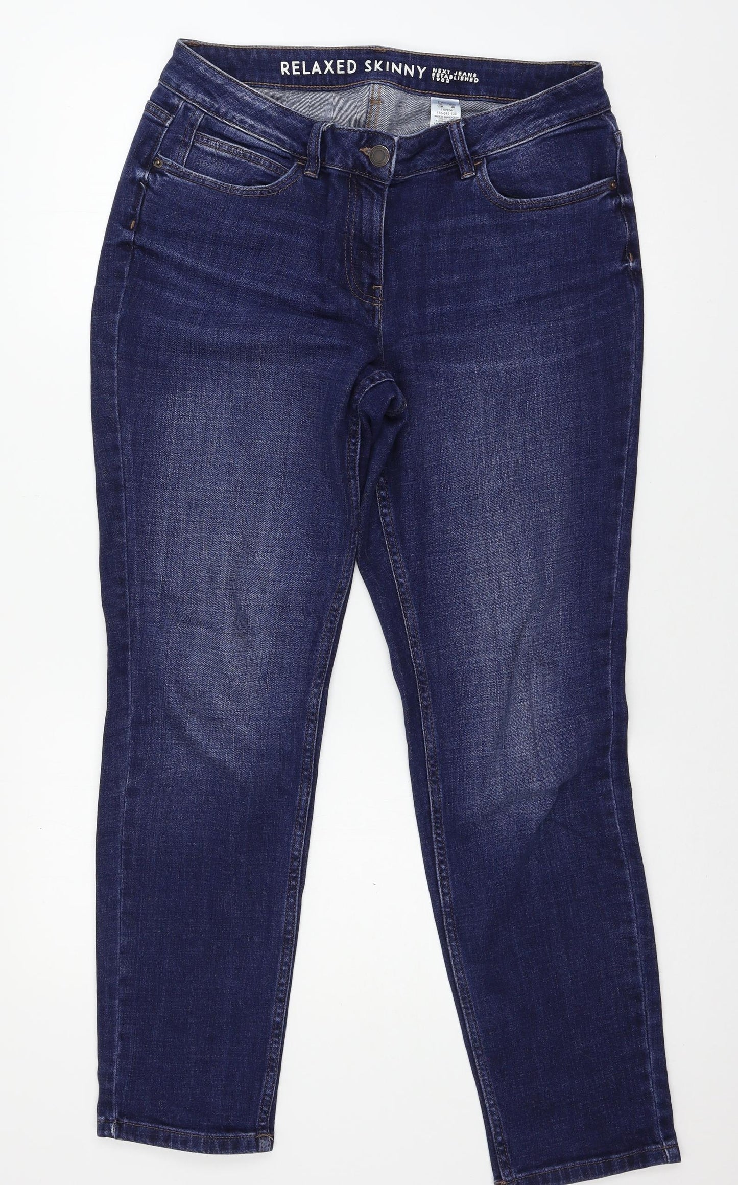NEXT Womens Blue  Denim Skinny Jeans Size 12 L27 in