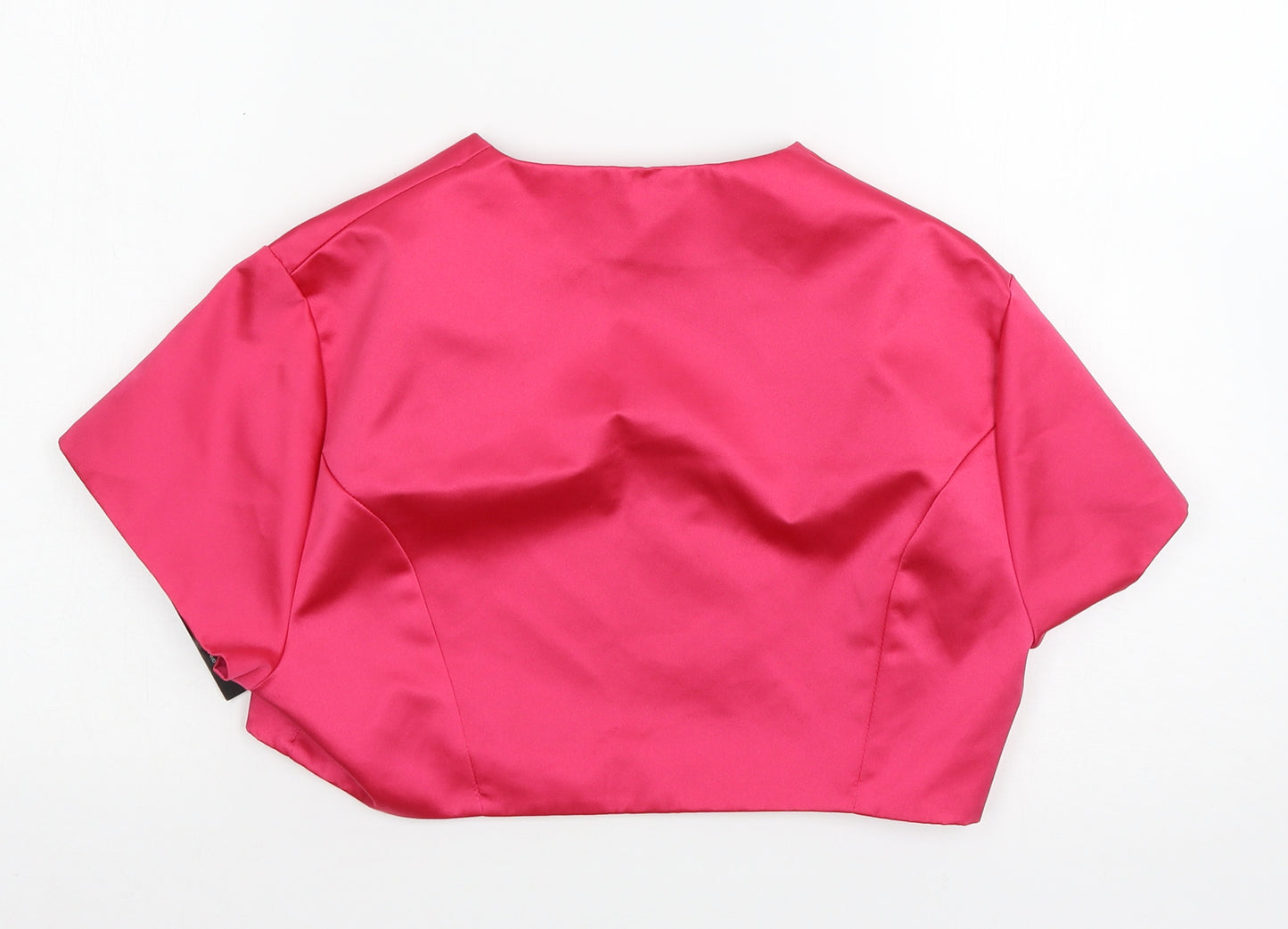 Debt Womens Pink  Satin Shrug Jumper Size 14