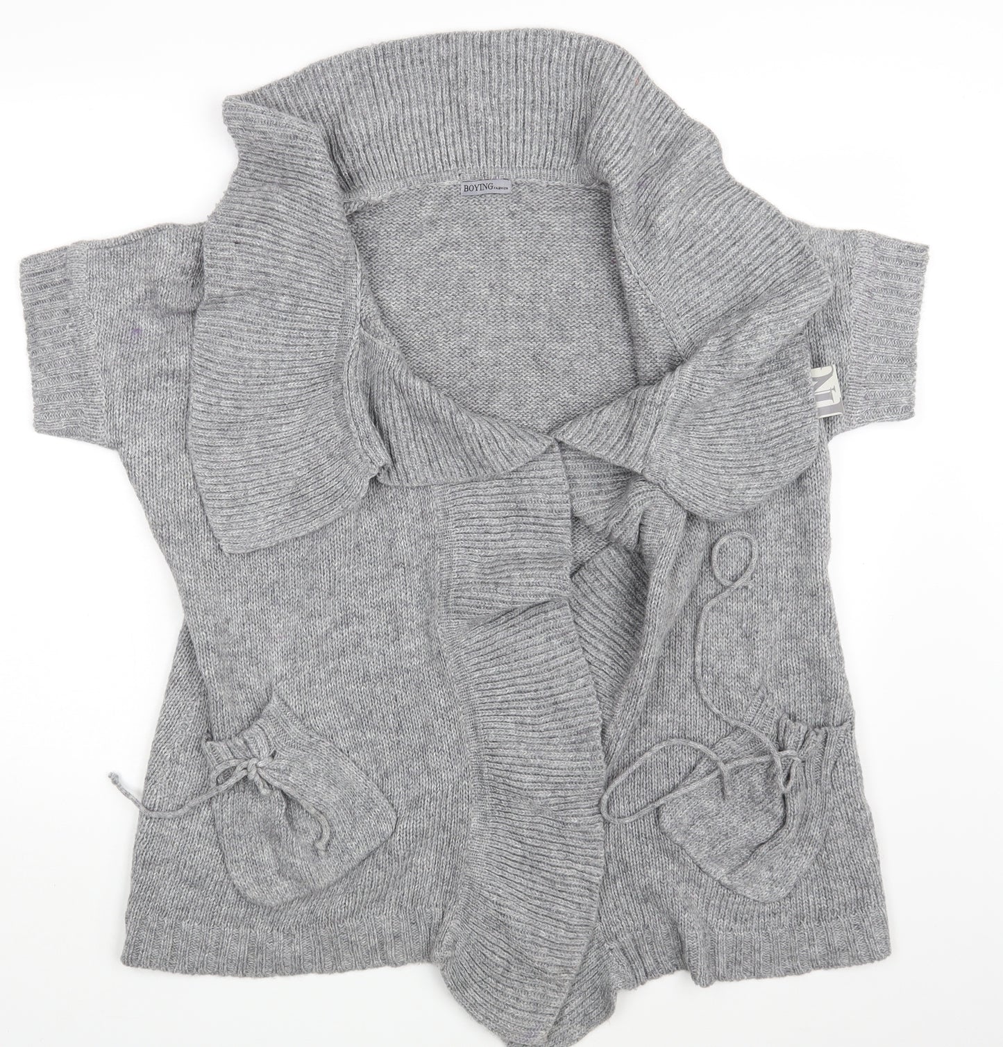 Boying Fashion Womens Grey   Wrap Jumper One Size
