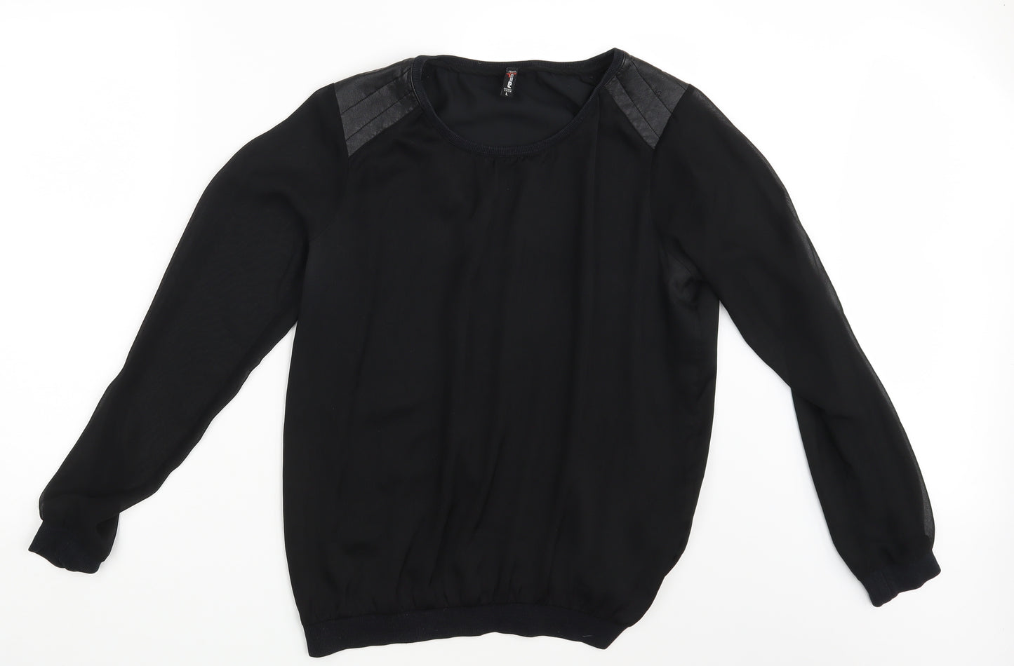 FB Sister Womens Black   Basic Blouse Size L