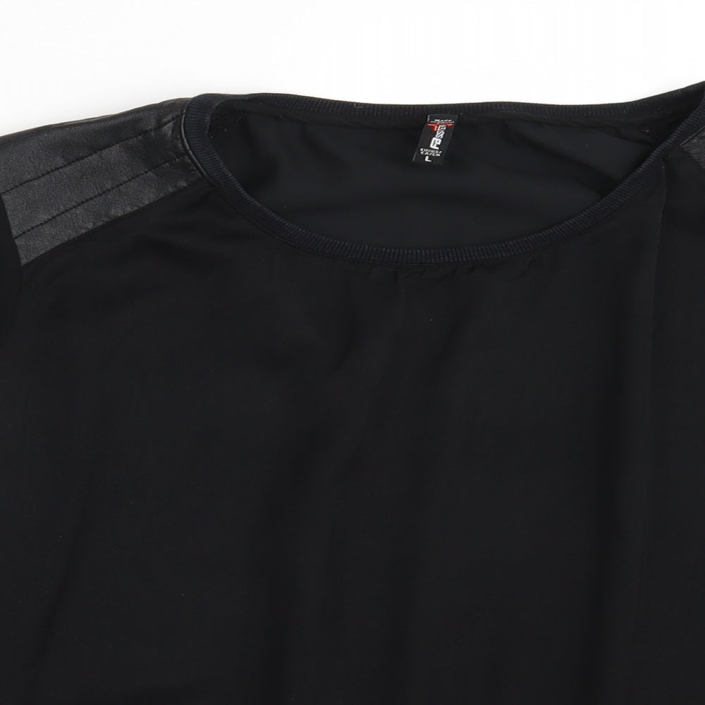 FB Sister Womens Black   Basic Blouse Size L