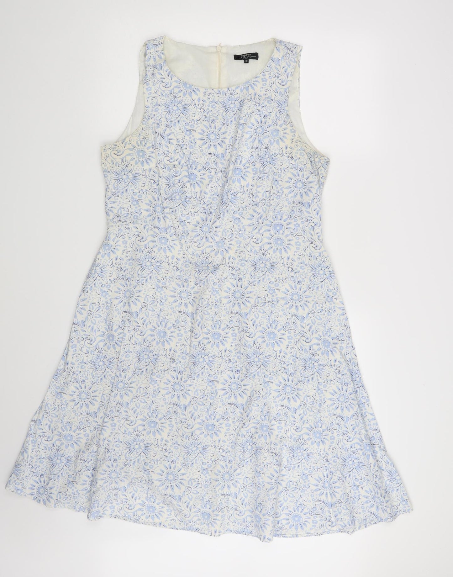 Papaya Womens White Floral  A-Line  Size 16