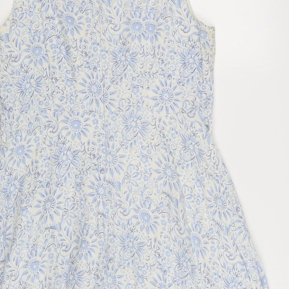 Papaya Womens White Floral  A-Line  Size 16