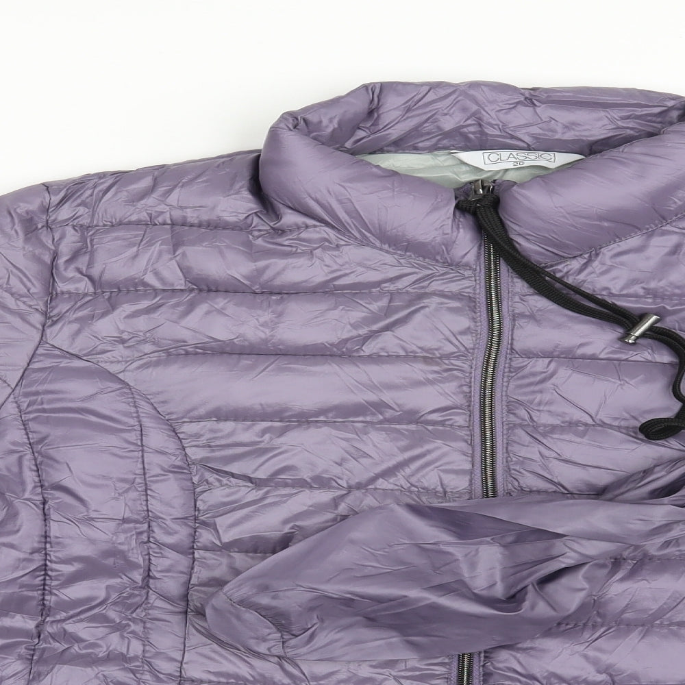 Classic Womens Purple   Puffer Jacket Jacket Size 20