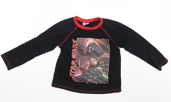 Star Wars Boys Black   Basic T-Shirt Size 7-8 Years