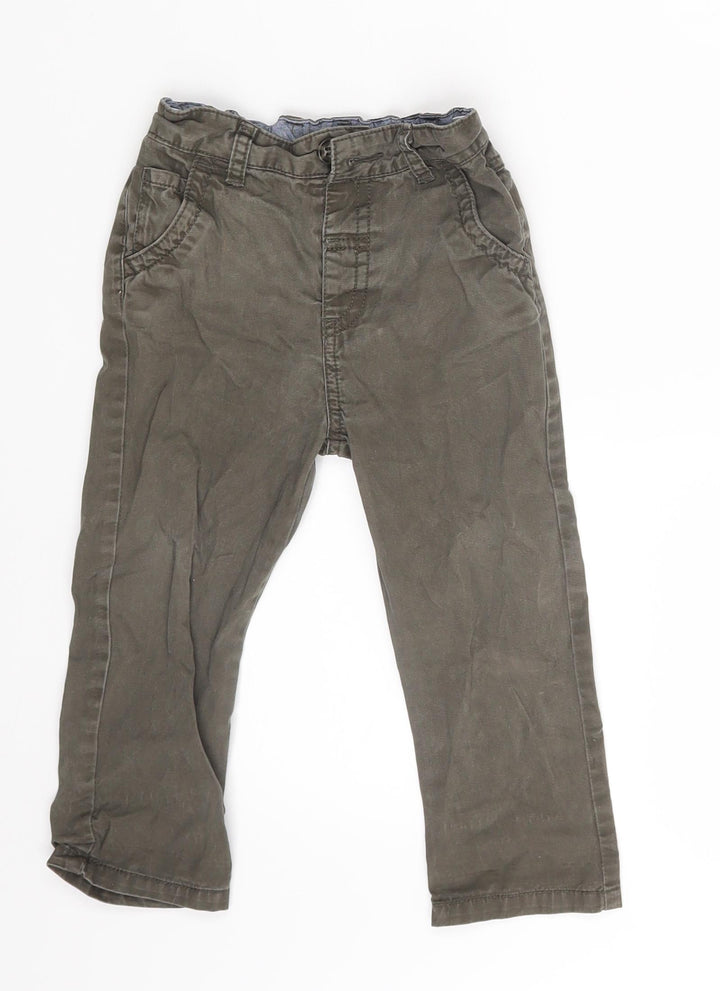 Matalan Boys Brown   Cropped Trousers Size 12-18 Months  - Waist 16in; Inside  leg 12