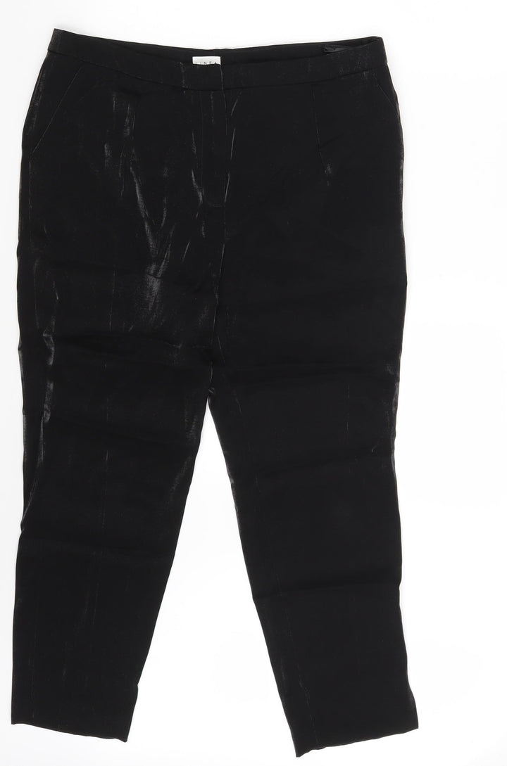 Linea Womens Black   Chino Trousers Size 12 L25 in
