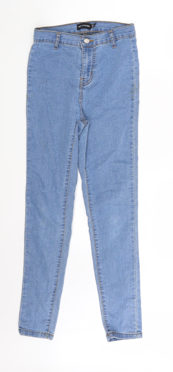 PRETTYLITTLETHING Womens Blue Denim Jegging Jeans Size 6 L27 in