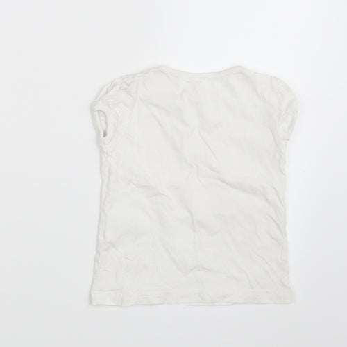 George Girls White   Basic T-Shirt Size 4-5 Years