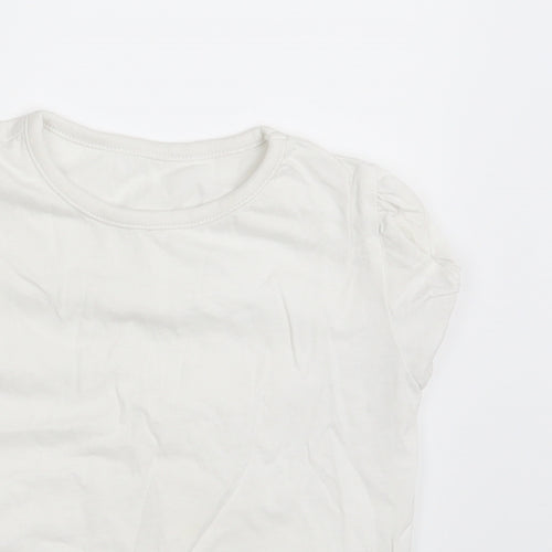 George Girls White   Basic T-Shirt Size 4-5 Years