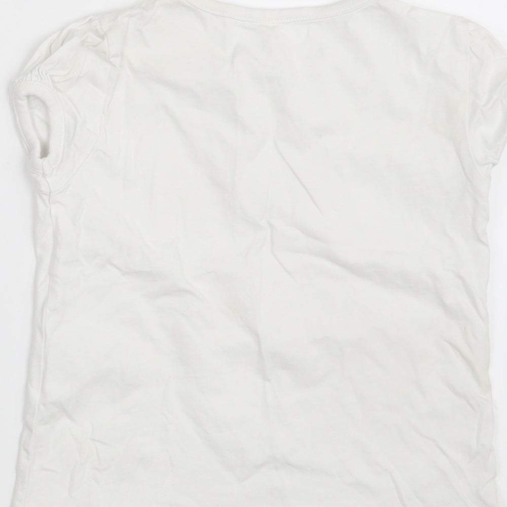 George Girls White   Basic T-Shirt Size 4-5 Years