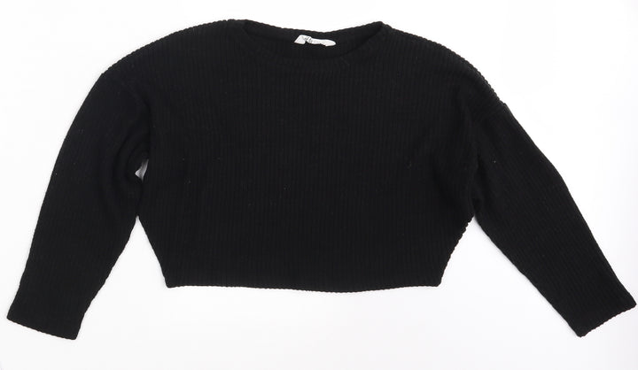 H&M Girls Black Pullover Jumper Size 11-12 Years