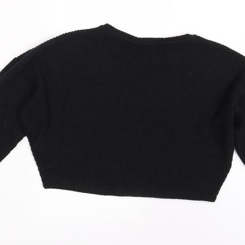 H&M Girls Black   Pullover Jumper Size 11-12 Years