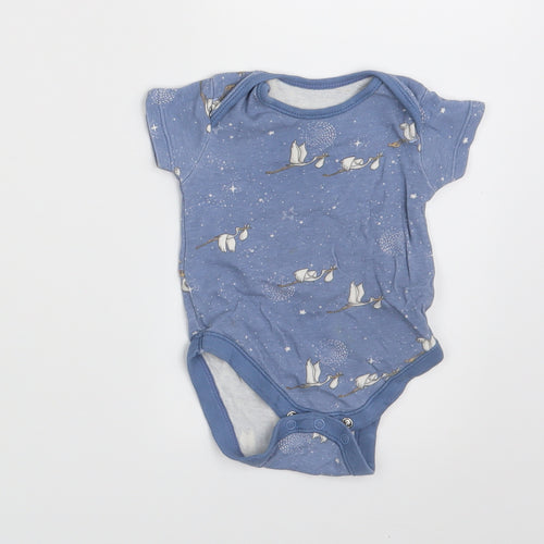 George Baby Blue Animal Print  Babygrow One-Piece Size 3-6 Months