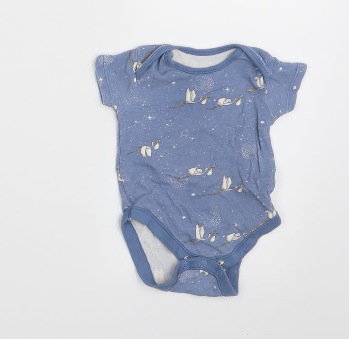 George Baby Blue Animal Print  Babygrow One-Piece Size 3-6 Months