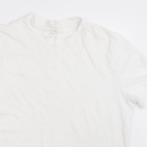 M&S Mens White    T-Shirt Size L