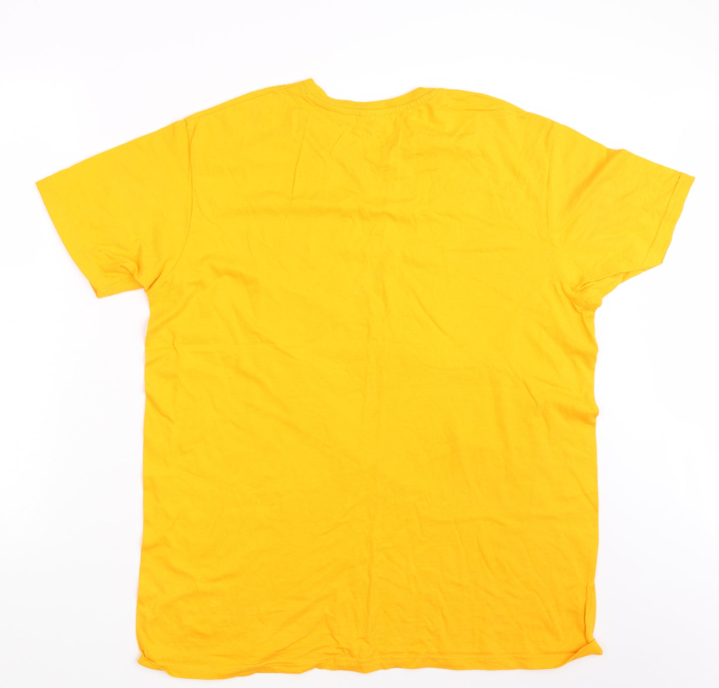 B&C Collection Mens Yellow    T-Shirt Size L