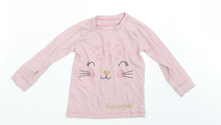Matalan Girls Pink   Pullover Sweatshirt Size 4-5 Years