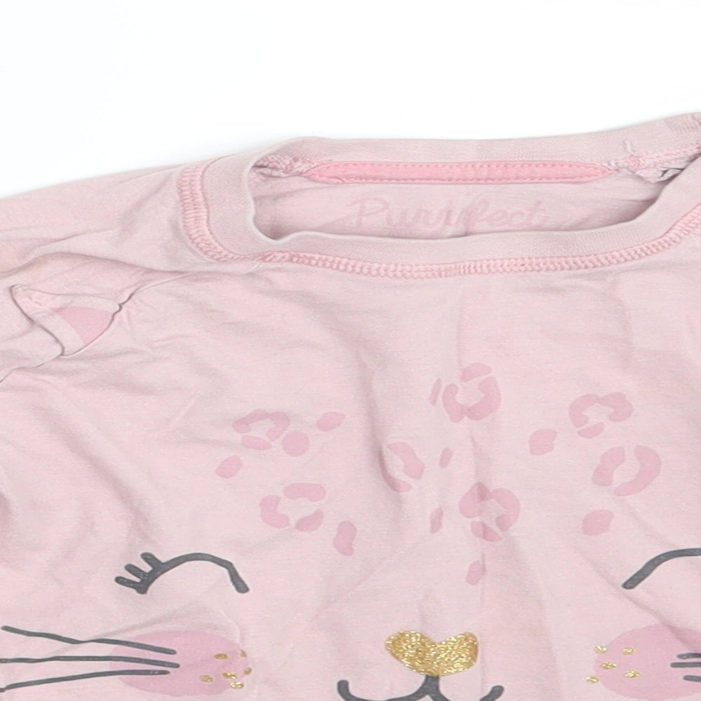 Matalan Girls Pink   Pullover Sweatshirt Size 4-5 Years