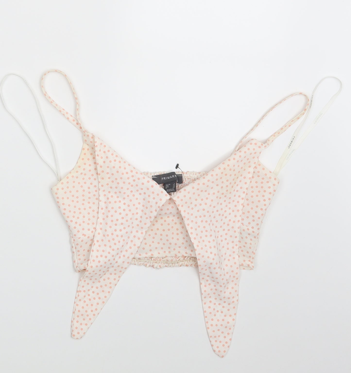 Primark Womens White Polka Dot  Camisole Tank Size 8