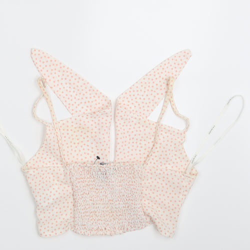Primark Womens White Polka Dot  Camisole Tank Size 8