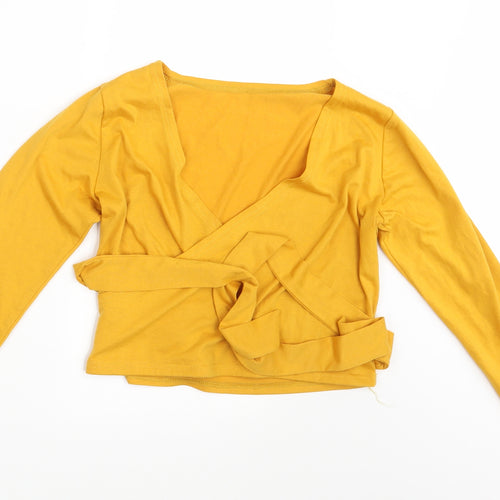 Preworn Womens Yellow   Basic Blouse One Size