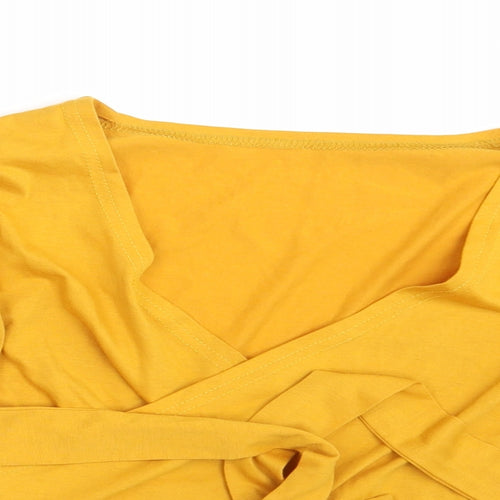 Preworn Womens Yellow   Basic Blouse One Size
