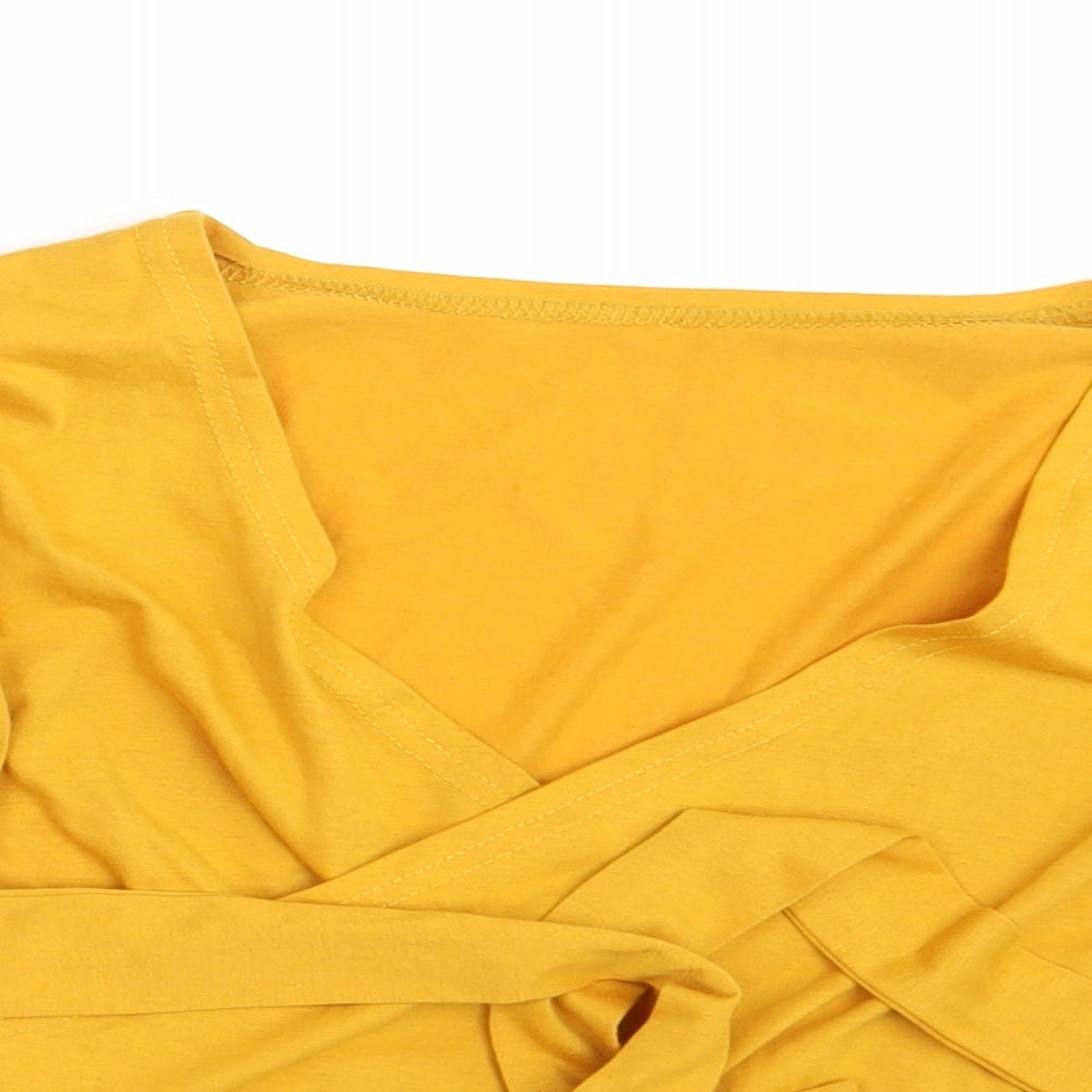 Preworn Womens Yellow   Basic Blouse One Size