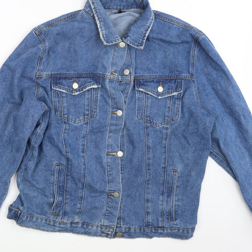 Nasty Gal Womens Blue  Denim Jacket Coat Size S