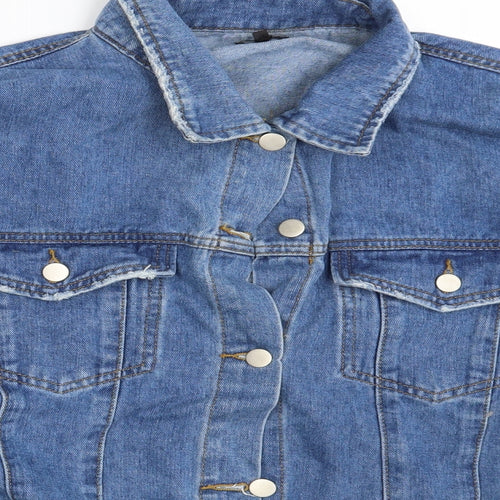 Nasty Gal Womens Blue  Denim Jacket Coat Size S