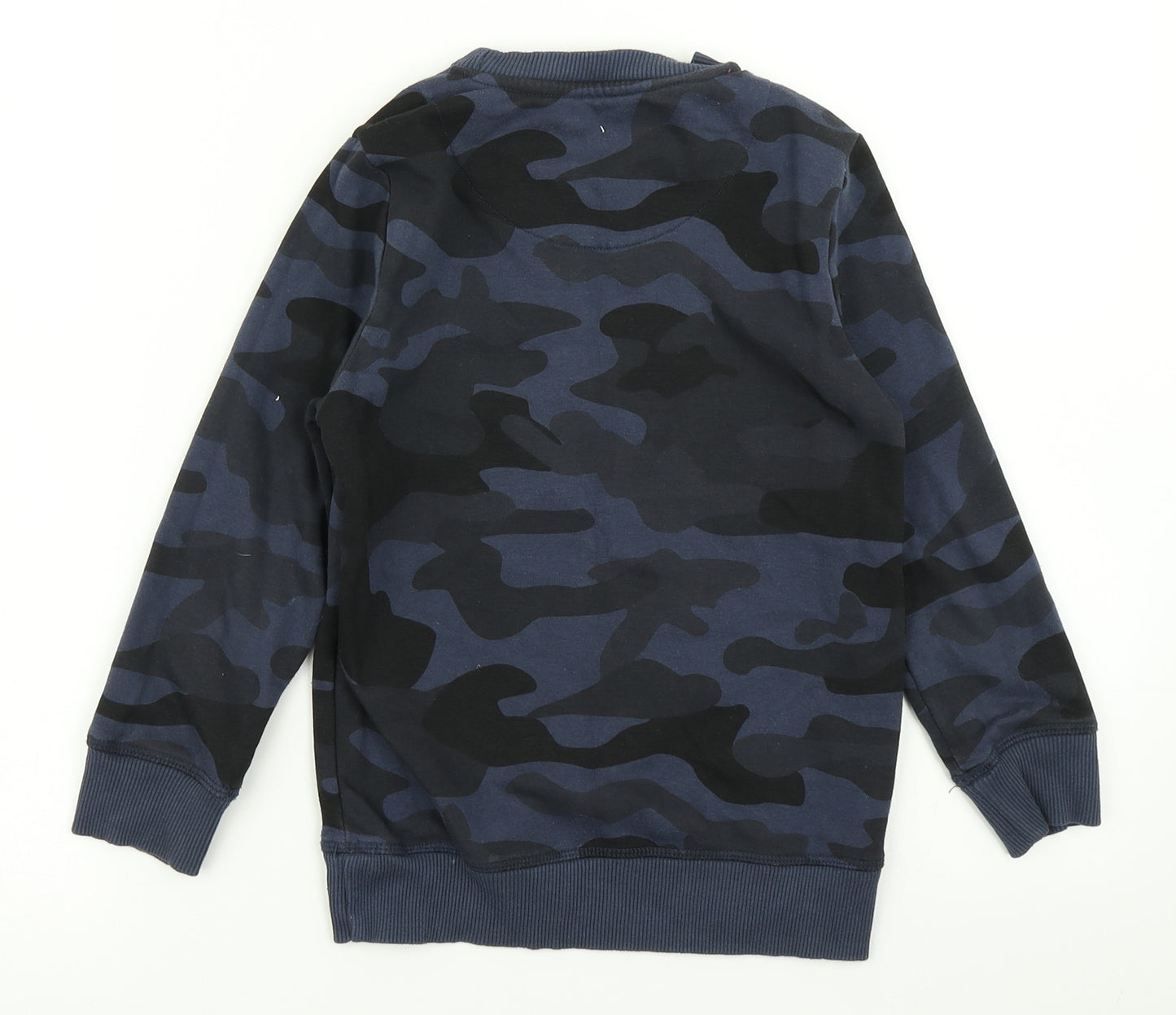 F&F Boys Blue Camouflage  Pullover Sweatshirt Size 6-7 Years