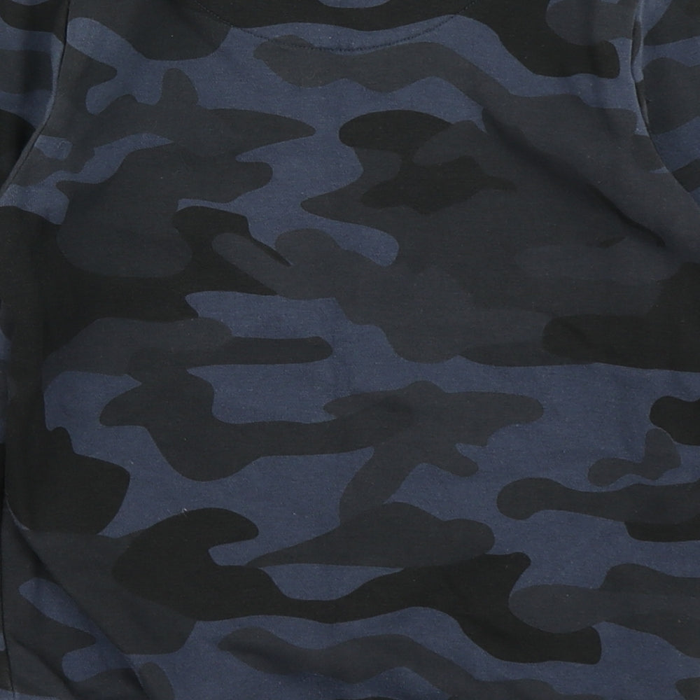 F&F Boys Blue Camouflage  Pullover Sweatshirt Size 6-7 Years